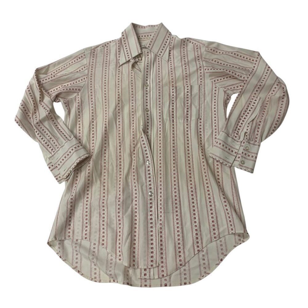 Vintage Patterned Button Down Top - image 1